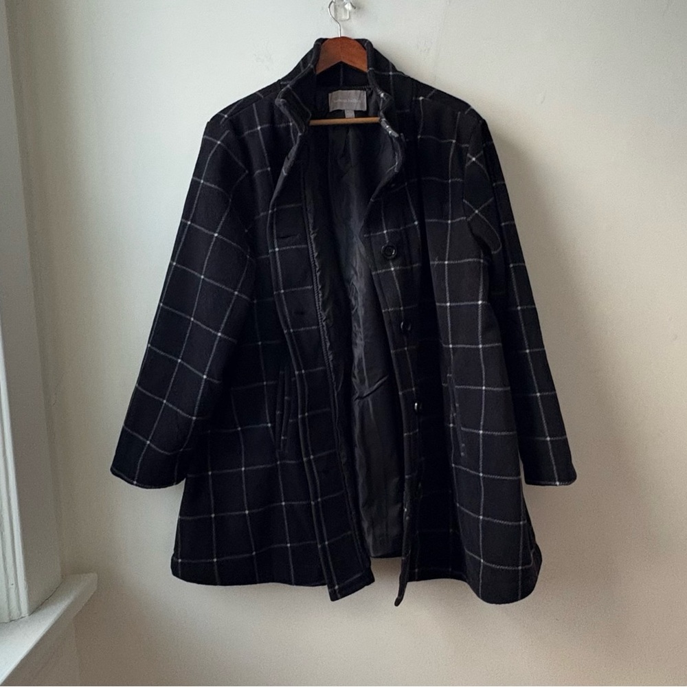 Woman Within Fleece Funnel Neck Swing Coat - Picture 5 of 15
